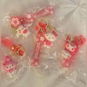 🌸Hello Kitty Lanyard Keychain Pink Hibiscus🌸